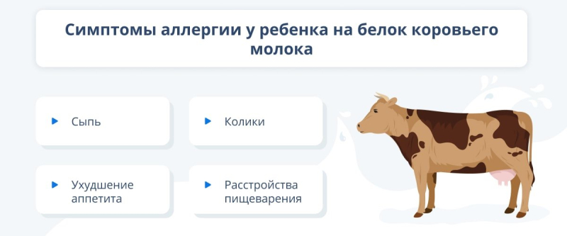 Что делать, если у ребенка аллергия на коровье молоко