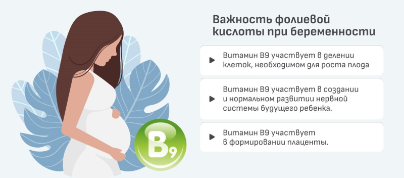 Почему так важен прием фолиевой кислоты при беременности decoding=