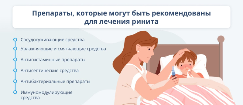 Ринит у детей: разновидности и лечение