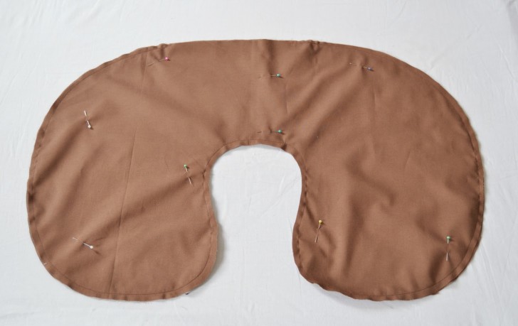 pin fabric together and sew